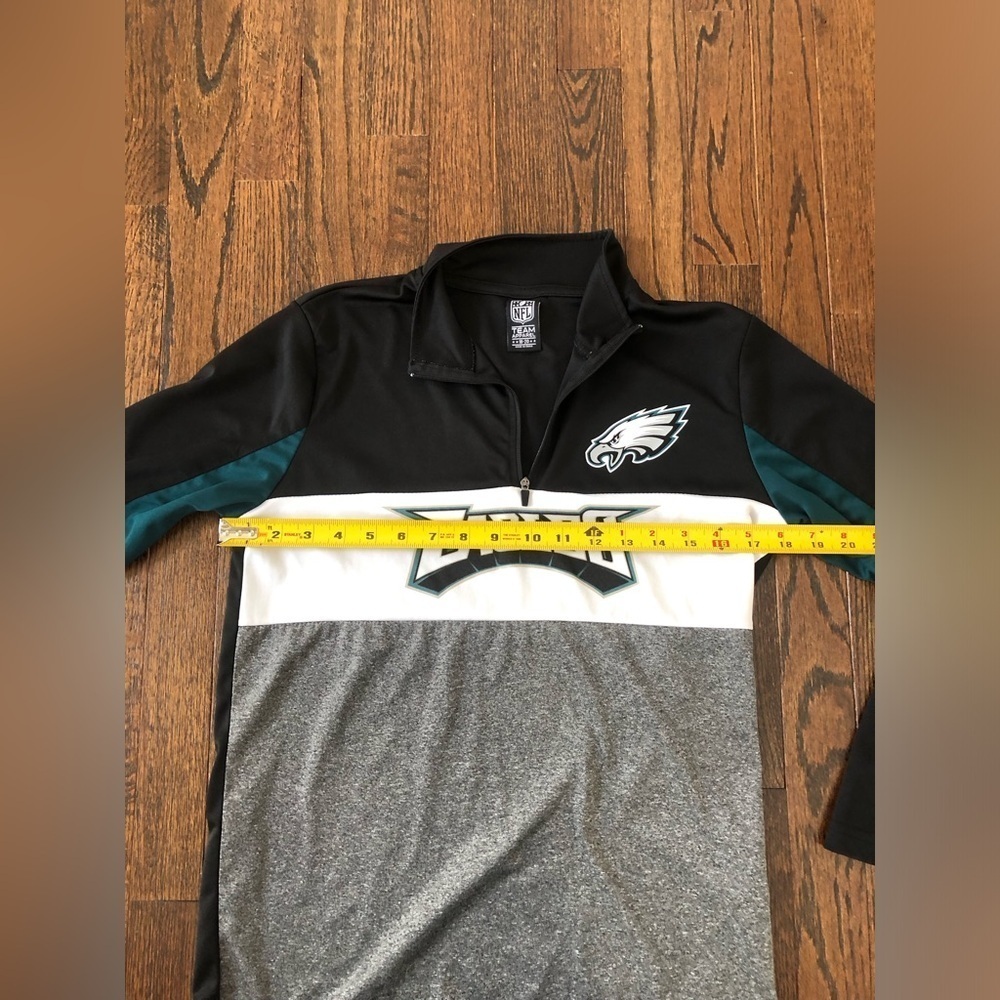 Philadelphia Eagles NFL Team Apparel Boys 18-20 Active 1/4 Zip Pullover - EUC! - Picture 6 of 10
